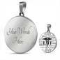 EMT Round Necklace with Engraving
