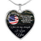 My Beautiful Wife, Heart Necklace with engraving