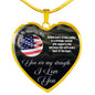 My Beautiful Wife, Heart Necklace with engraving