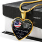 My Beautiful Wife, Heart Necklace with engraving