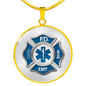 EMT Silver & Gold Round Necklace