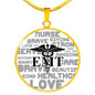 EMT Round Necklace with Engraving