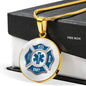EMT Silver & Gold Round Necklace