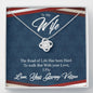 To my wife, with your love I fly necklace