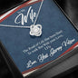 To my wife, with your love I fly necklace